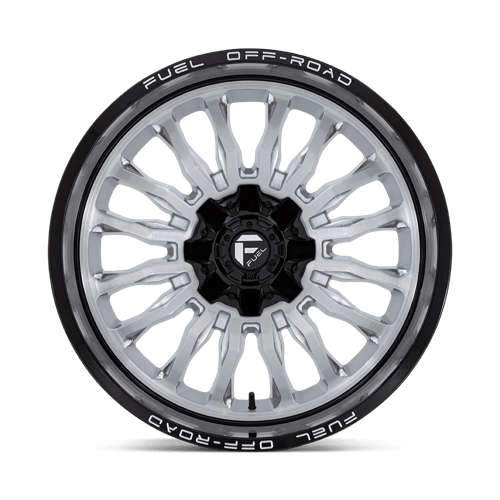 Fuel Offroad D798 ARC Silver Brush Face W/ Blk Lip 22x10 -18 6x135|6x139.7mm 106.1mm - Wheelwiz