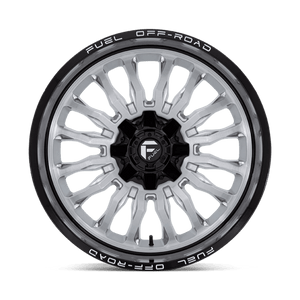 Fuel Offroad D798 ARC Silver Brush Face W/ Blk Lip 22x10 -18 6x135|6x139.7mm 106.1mm - Wheelwiz