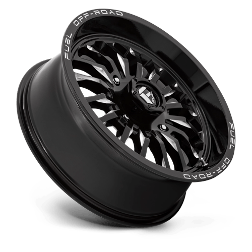 Fuel Offroad D821 ARC UTV Gloss Black Milled 20x7 +13 4x137mm 110.1mm - Wheelwiz