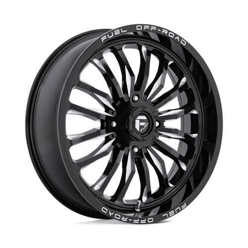 Fuel Offroad D821 ARC UTV Gloss Black Milled 22x7 +13 4x137mm 110.1mm - Wheelwiz
