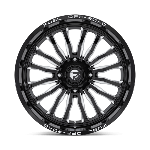 Fuel Offroad D821 ARC UTV Gloss Black Milled 22x7 +13 4x137mm 110.1mm - Wheelwiz