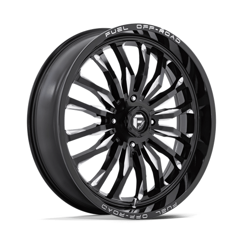 Fuel Offroad D821 ARC UTV Gloss Black Milled 24x7 +13 4x137mm 110.1mm - Wheelwiz