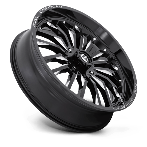 Fuel Offroad D821 ARC UTV Gloss Black Milled 24x7 +13 4x156mm 132mm - Wheelwiz