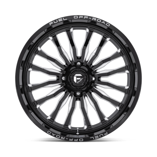 Fuel Offroad D821 ARC UTV Gloss Black Milled 24x7 +13 4x137mm 110.1mm - Wheelwiz