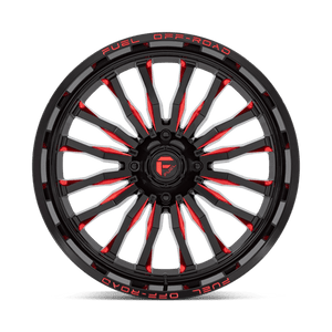 Fuel Offroad D822 ARC UTV Gloss Black Milled Red 24x7 +13 4x156mm 132mm - Wheelwiz