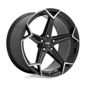 Niche N259 ARROW Gloss Black Brushed 20x10.5 +40 5x112mm 66.6mm - Wheelwiz