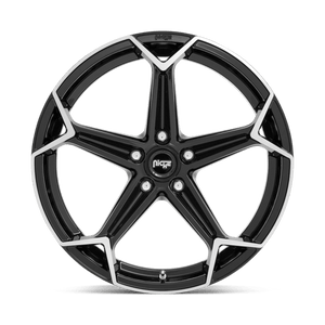 Niche N259 ARROW Gloss Black Brushed 20x10.5 +20 5x115mm 71.5mm - Wheelwiz