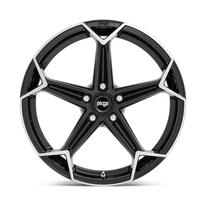 Niche N259 ARROW Gloss Black Brushed 20x10.5 +20 5x115mm 71.5mm - Wheelwiz
