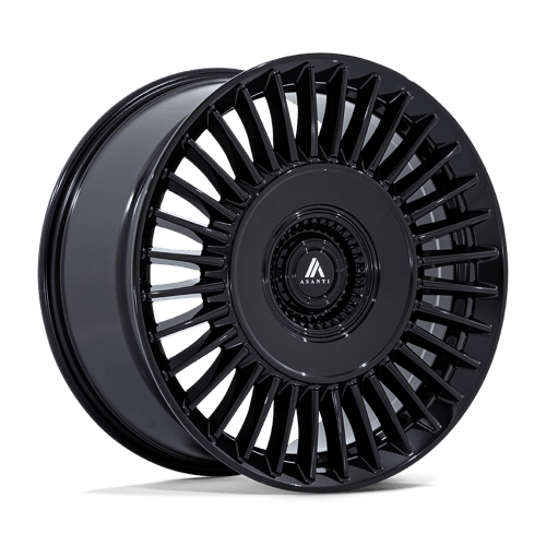 Asanti Black AB040 TIARA Gloss Black 22x10.5 +18 Custom 72.6mm - Wheelwiz