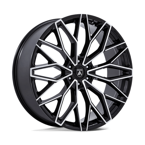 Asanti Black AB050 MOGUL 6 Gloss Black W/ Machined Face 22x9.5 +25 6x135mm 87.1mm - Wheelwiz