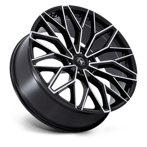 Asanti Black AB050 MOGUL 6 Gloss Black W/ Machined Face 24x10 +30 6x139.7mm 106.1mm - Wheelwiz