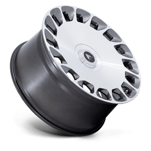Asanti Black AB045 ARISTOCRAT Gloss Platinum Bright Mach Fc 24x10 +15 Custom 72.6mm - Wheelwiz