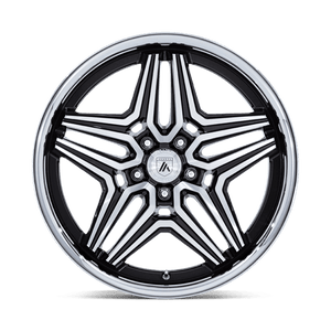 Asanti Black AB046 DUKE Gloss Black Machined 22x9 +15 5x120mm 74.1mm - Wheelwiz