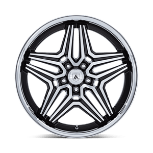 Asanti Black AB046 DUKE Gloss Black Machined 20x10.5 +18 Custom 72.6mm - Wheelwiz