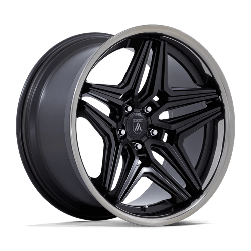 Asanti Black AB046 DUKE Satin Black W/ Ddt Lip 20x10.5 +18 Custom 72.6mm - Wheelwiz