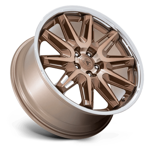 Asanti Black AB047 IMPERATOR Bronze Machined W/ Ss Lip 20x10.5 +38 5x112mm 66.6mm - Wheelwiz