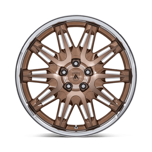 Asanti Black AB047 IMPERATOR Bronze Machined W/ Ss Lip 20x9 +27 5x112mm 66.6mm - Wheelwiz