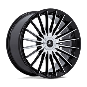 Asanti Black AB048 VICEROY Gloss Black W/ Machined Face 20x9 +15 Custom 72.6mm - Wheelwiz