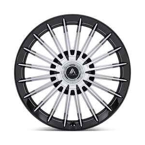 Asanti Black AB048 VICEROY Gloss Black W/ Machined Face 22x10.5 +45 5x108|5x114.3mm 72.6mm - Wheelwiz