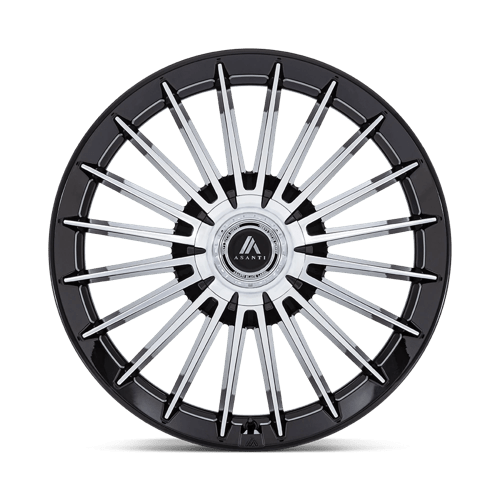 Asanti Black AB048 VICEROY Gloss Black W/ Machined Face 24x10 +35 5x112|5x120mm 72.6mm - Wheelwiz