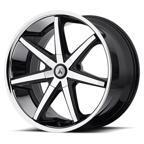 Asanti Black ABL-9 Machined Face W/ Ss Lip 22x9 +43 5x114.3mm 74.1mm - Wheelwiz