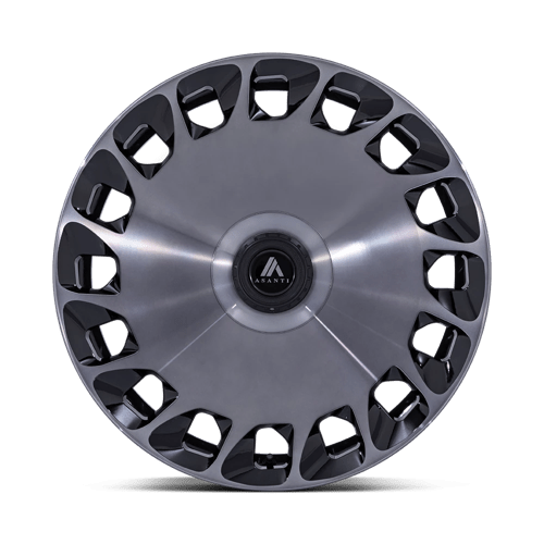 Asanti Black AB045 ARISTOCRAT Gloss Black Machined Fc W/ Ddt 22x9 +27 5x112|5x120mm 74.1mm - Wheelwiz
