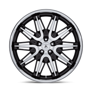 Asanti Black AB047 IMPERATOR Gloss Black Machined W/ Ss Lip 22x10.5 +38 5x120mm 72.6mm