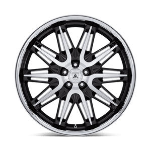 Asanti Black AB047 IMPERATOR Gloss Black Machined W/ Ss Lip 20x10.5 +38 5x112mm 66.6mm