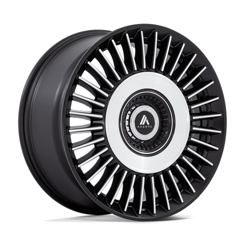 Asanti Black AB040 TIARA Satin Black Bright Mach Face 20x10.5 +45 5x108|5x112mm 72.6mm - Wheelwiz