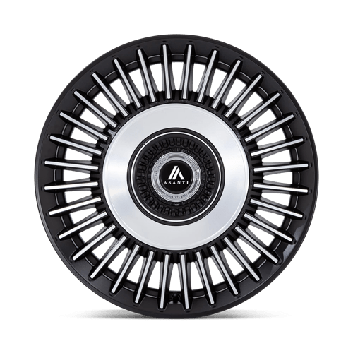 Asanti Black AB040 TIARA Satin Black Bright Mach Face 20x10.5 +38 5x112|5x120mm 74.1mm - Wheelwiz