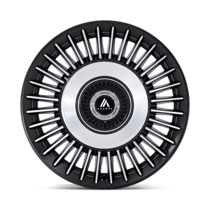 Asanti Black AB040 TIARA Satin Black Bright Mach Face 20x9 +27 5x112|5x120mm 74.1mm - Wheelwiz