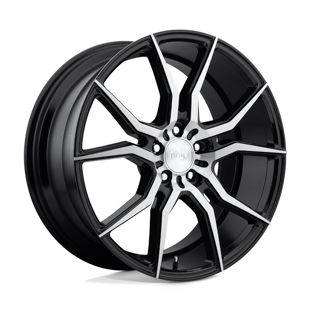Niche M166 ASCARI Gloss Black Brushed 20x9 +18 5x115mm 71.5mm - WheelWiz