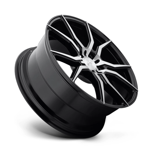 Niche M166 ASCARI Gloss Black Brushed 19x8.5 +35 5x120mm 72.6mm - WheelWiz