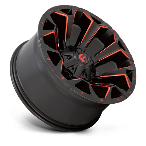 Fuel Offroad D787 ASSAULT Matte Black Red Milled 22x12 -44 5x114.3|5x127mm 78.1mm - Wheelwiz