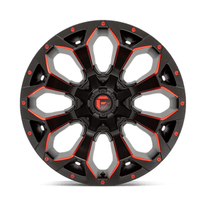 Fuel Offroad D787 ASSAULT Matte Black Red Milled 22x10 -18 5x114.3|5x127mm 78.1mm - Wheelwiz