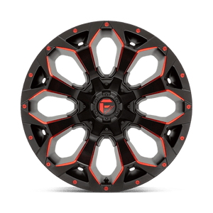 Fuel Offroad D787 ASSAULT Matte Black Red Milled 22x12 -44 5x114.3|5x127mm 78.1mm - Wheelwiz