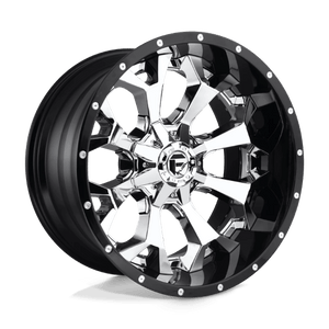 Fuel Offroad D246 ASSAULT Chrome Plated Gloss Black Lip 22x14 -70 6x135|6x139.7mm 106.1mm - 2 PIECE - WheelWiz