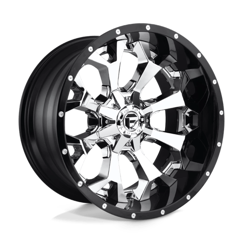 Fuel Offroad D246 ASSAULT Chrome Plated Gloss Black Lip 22x10 -13 6x135|6x139.7mm 106.1mm - 2 PIECE - Wheelwiz