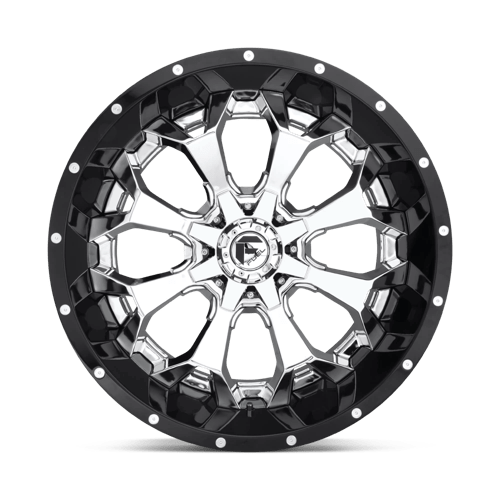 Fuel Offroad D246 ASSAULT Chrome Plated Gloss Black Lip 22x10 -13 8x165.1mm 125.1mm - 2 PIECE - Wheelwiz