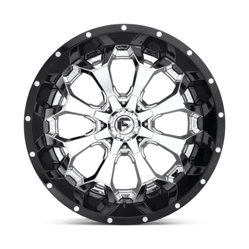 Fuel Offroad D246 ASSAULT Chrome Plated Gloss Black Lip 22x10 -13 8x170mm 125.1mm - 2 PIECE - Wheelwiz