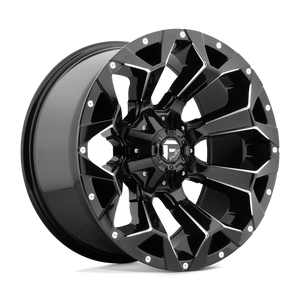 Fuel Offroad D576 ASSAULT Gloss Black Milled 20x10 -18 8x180mm 124.2mm - WheelWiz