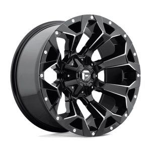 Fuel Offroad D576 ASSAULT Gloss Black Milled 20x9 +20 8x180mm 124.2mm - Wheelwiz