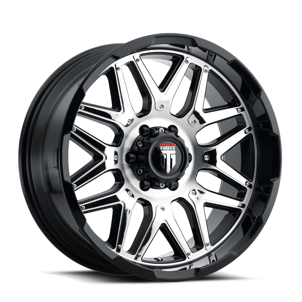 American Truxx GRIND Gloss black machined 20x9 -12 5x127mm 78.1mm - Wheelwiz