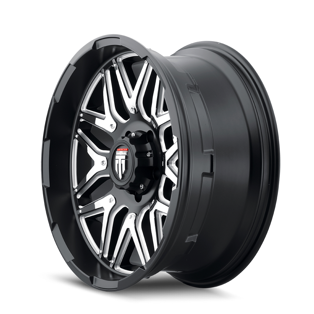 American Truxx GRIND Matte black milled 20x9 0 8x180mm 125.2mm - Wheelwiz