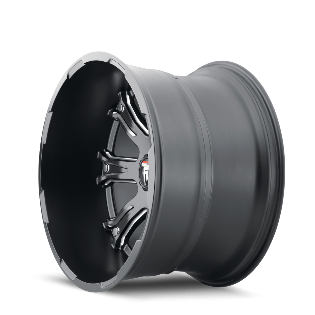 American Truxx BOMB Satin black milled 20x12 -44 8x180mm 125.2mm - WheelWiz