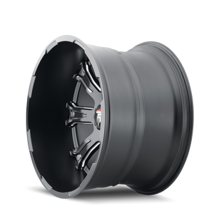 American Truxx BOMB Satin black milled 20x12 -44 8x180mm 125.2mm - WheelWiz