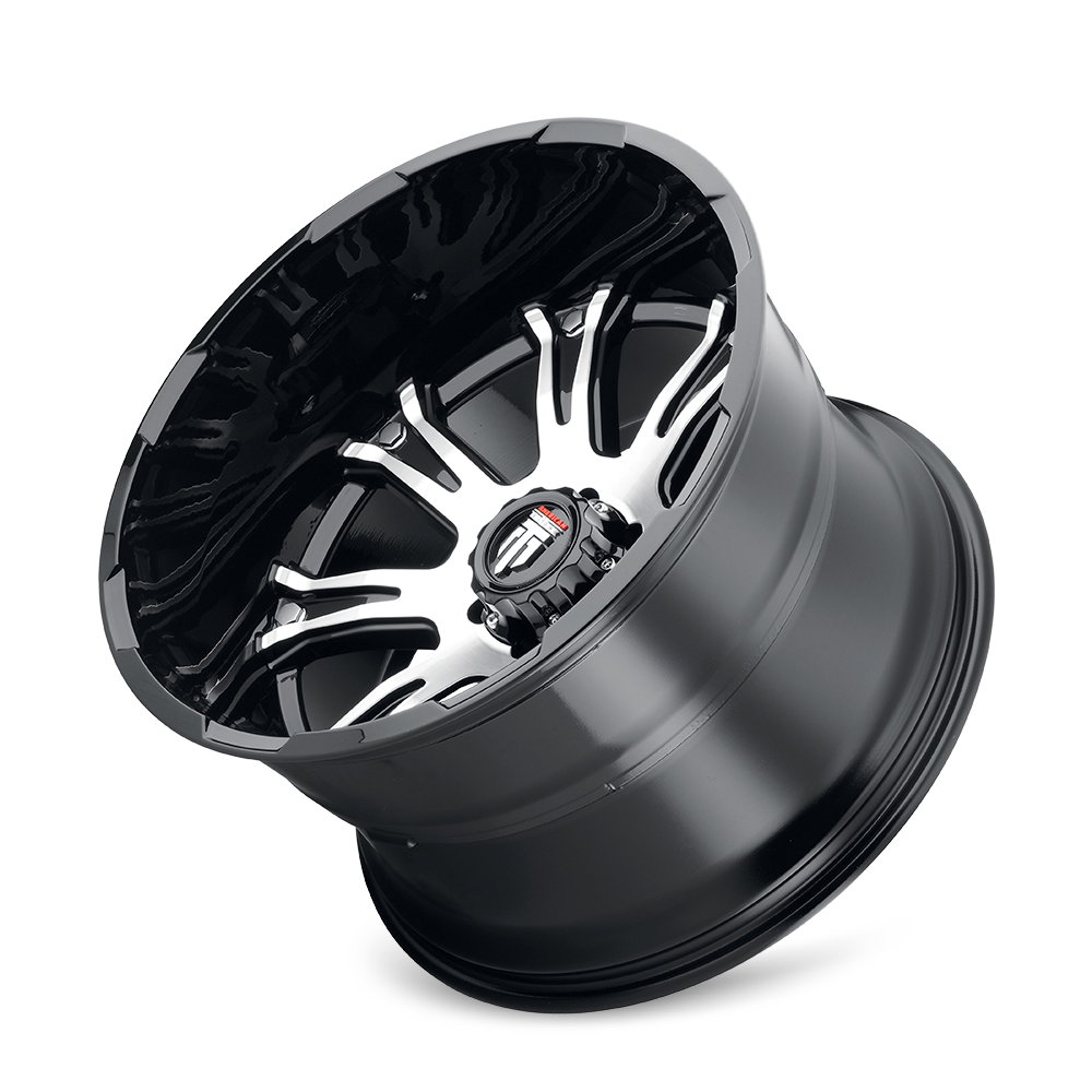 American Truxx BOMB Gloss black machined 22x14 -76 8x165.1mm 125.2mm - Wheelwiz