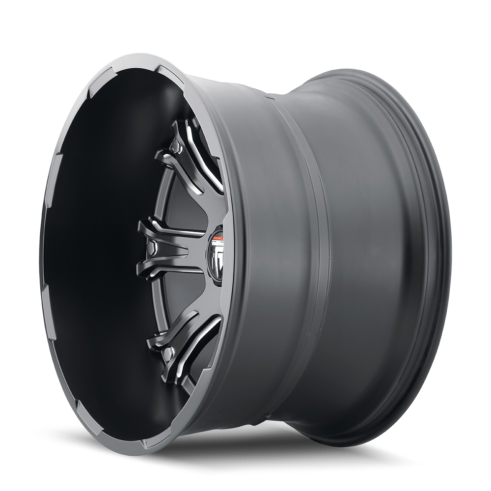 American Truxx BOMB Satin black milled 22x14 -76 8x180mm 125.2mm