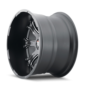 American Truxx BOMB Satin black milled 22x14 -76 8x180mm 125.2mm - Wheelwiz
