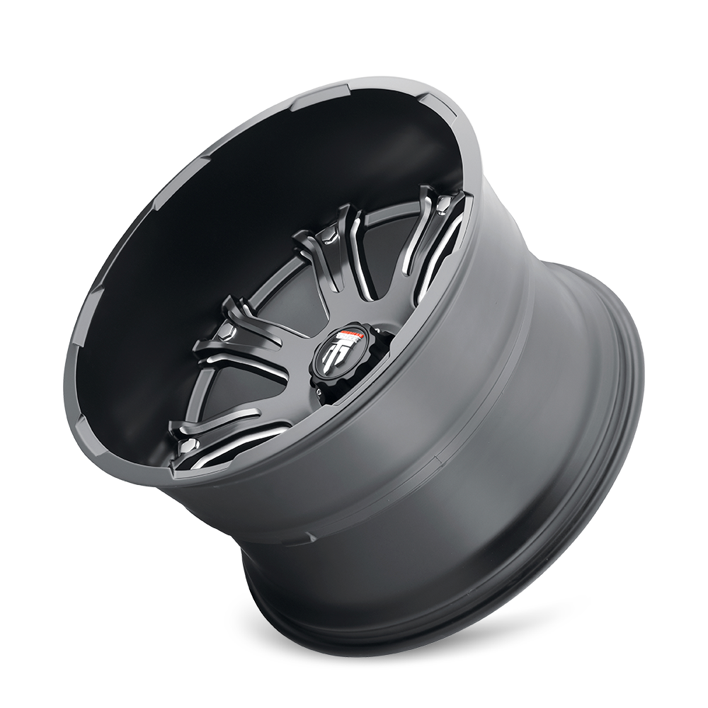 American Truxx BOMB Satin black milled 22x14 -76 6x139.7mm 106.1mm - Wheelwiz